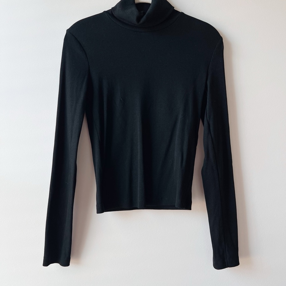 Zara Classic Black Turtleneck Top